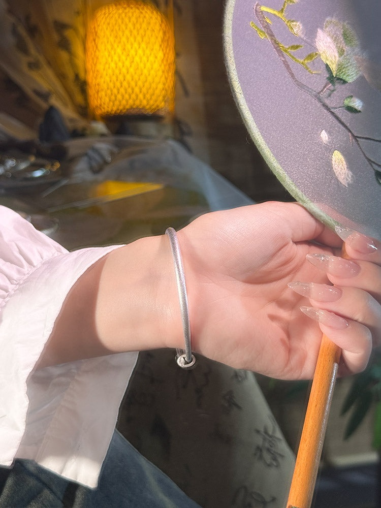 NA- Silver 999 Bangles Adjustable Resizeable 20g Simple Fashion Design//Gelang Perak 999 yang Dapat Disesuaikan dan Diubah Ukurannya 20g Desain Fashion Sederhana