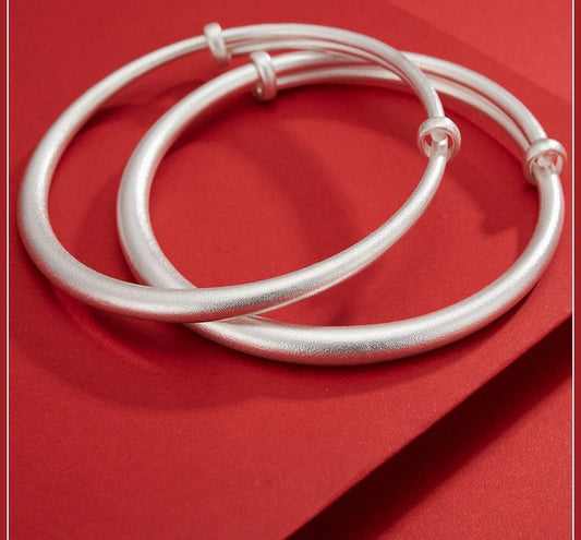 NA- Silver 999 Bangles Adjustable Resizeable 20g Simple Fashion Design//Gelang Perak 999 yang Dapat Disesuaikan dan Diubah Ukurannya 20g Desain Fashion Sederhana