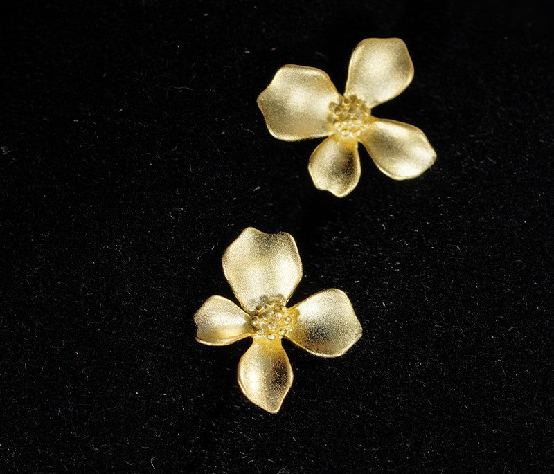 NA- Fashion Earrings Osmanthus Ear Stud Silver 999 Fashion Jewelry//Anting Fashion Anting Osmanthus Perak 999 Perhiasan Fashion