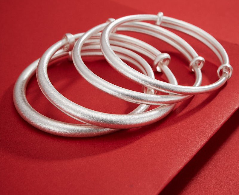 NA- Silver 999 Bangles Adjustable Resizeable 20g Simple Fashion Design//Gelang Perak 999 yang Dapat Disesuaikan dan Diubah Ukurannya 20g Desain Fashion Sederhana