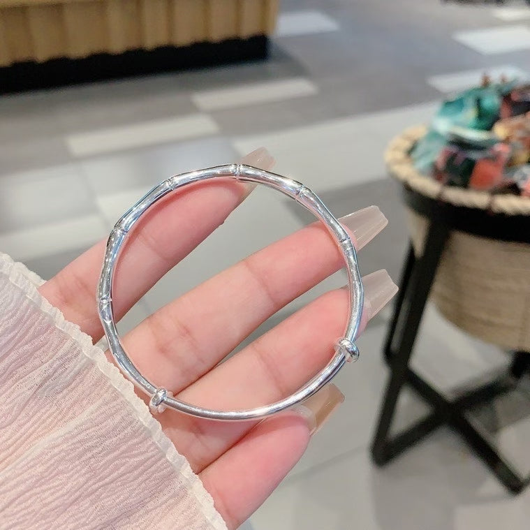 NA- 4. Bamboo Children Siver 999 Bangle 17g with S999 Mark & Certification//NA 4. Gelang Anak Perak 999 Bambu 17g dengan Tanda & Sertifikasi S999