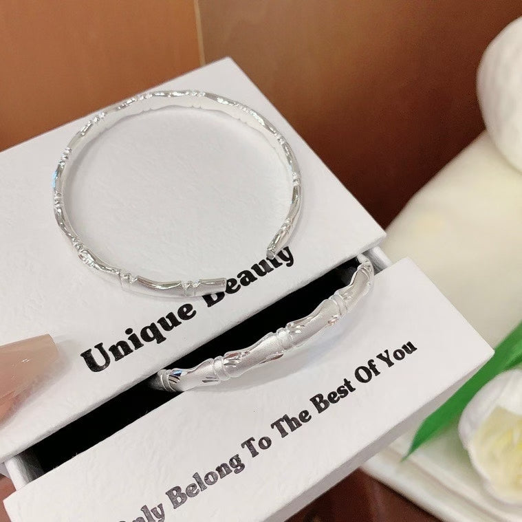 NA- 3. Bamboo Siver 999 Bangle 20g with S999 Mark & Certification//NA 3. Gelang Perak Bambu 999 20g dengan Tanda & Sertifikasi S999 (Salinan)
