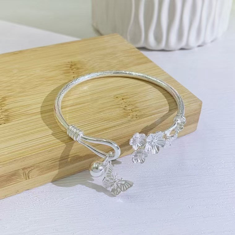 NA- 2. Prosperity Flower Siver 999 Bangle 20g with S999 Mark & Certification//NA 2. Gelang Perak 999 Prosperity Flower 20g dengan Tanda & Sertifikasi S999