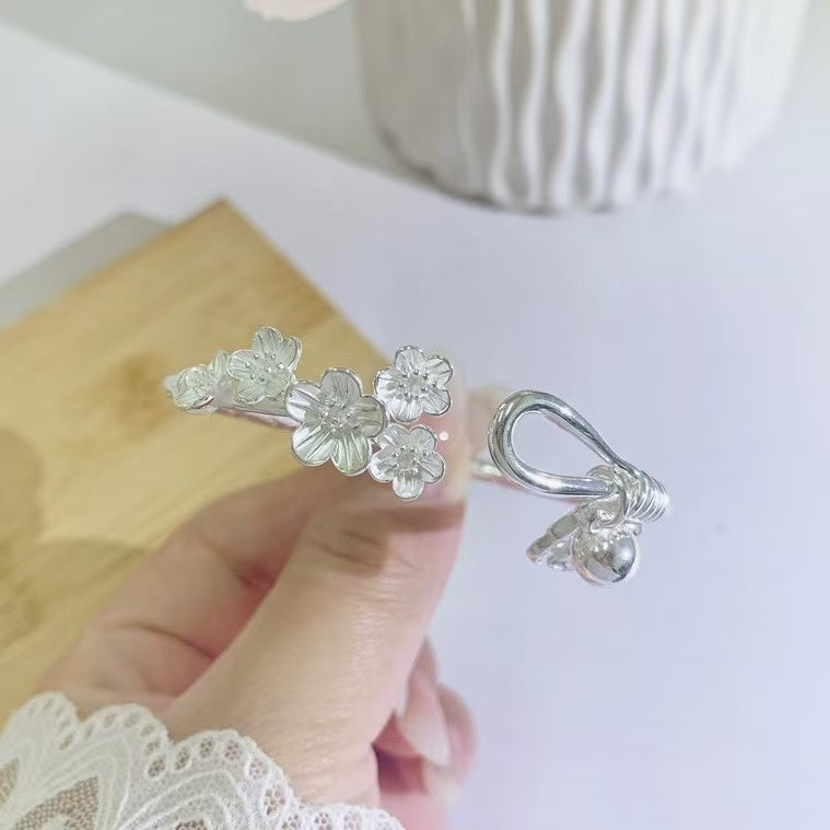 NA- 2. Prosperity Flower Siver 999 Bangle 20g with S999 Mark & Certification//NA 2. Gelang Perak 999 Prosperity Flower 20g dengan Tanda & Sertifikasi S999
