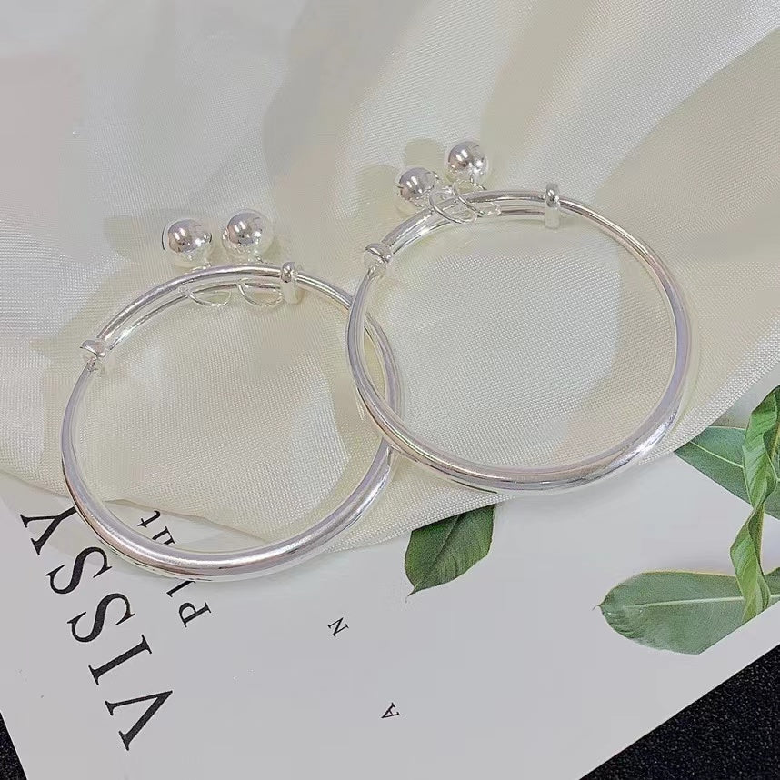 NA- 1. Siver 999 Bangle Children 9g Ding Dang Accessories with S999 Mark & Certification//NA 1. Gelang Anak Perak 999 9g Ding Dang Aksesoris dengan Tanda & Sertifikasi S999
