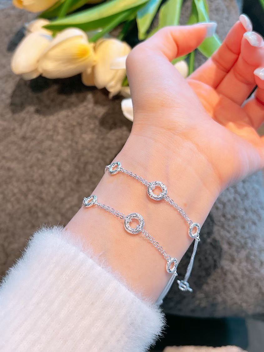 NA- 6. Donut Siver 999 Bracelets with S999 Mark & Certification//NA 6. Gelang Donut Silver 999 dengan Tanda & Sertifikasi S999