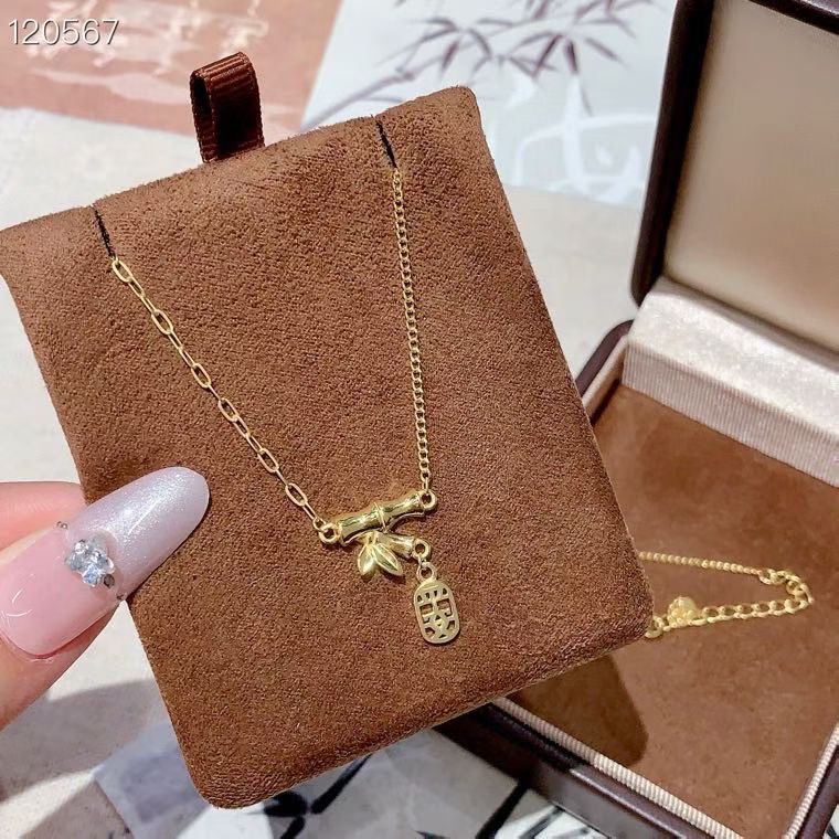 NA- 15. Bamboo Pendant Necklace Siver 999 with S999 Mark & Certification//NA 15. Kalung Liontin Bambu Perak 999 dengan Tanda & Sertifikasi S999