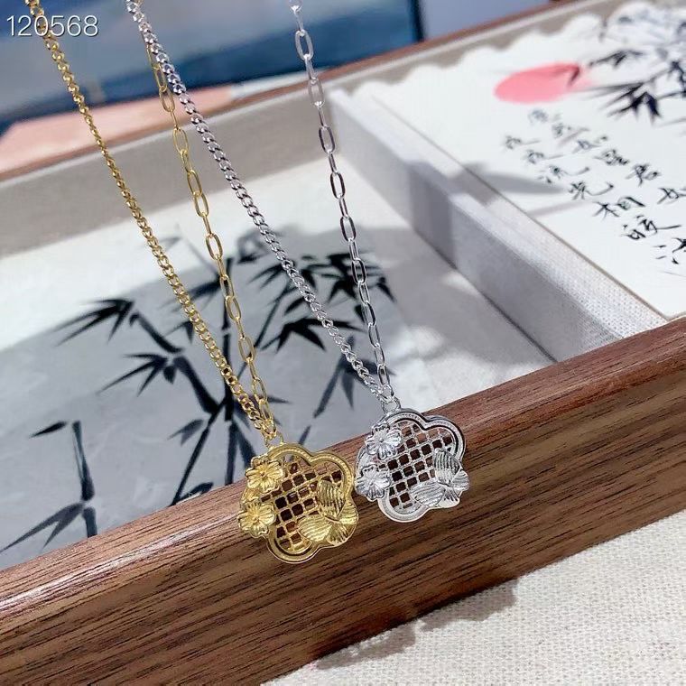 NA- 16. Flower Pendant Necklace Siver 999 with S999 Mark & Certification//NA 16. Kalung Liontin Bunga Perak 999 dengan Tanda & Sertifikasi S999