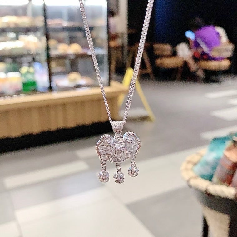 NA- 17. Healty Happy Pendant Necklace Siver 999 with S999 Mark & Certification//NA 17. Kalung Liontin Sehat Bahagia Perak 999 dengan Tanda & Sertifikasi S999