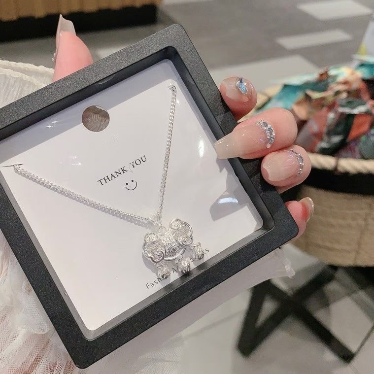 NA- 17. Healty Happy Pendant Necklace Siver 999 with S999 Mark & Certification//NA 17. Kalung Liontin Sehat Bahagia Perak 999 dengan Tanda & Sertifikasi S999