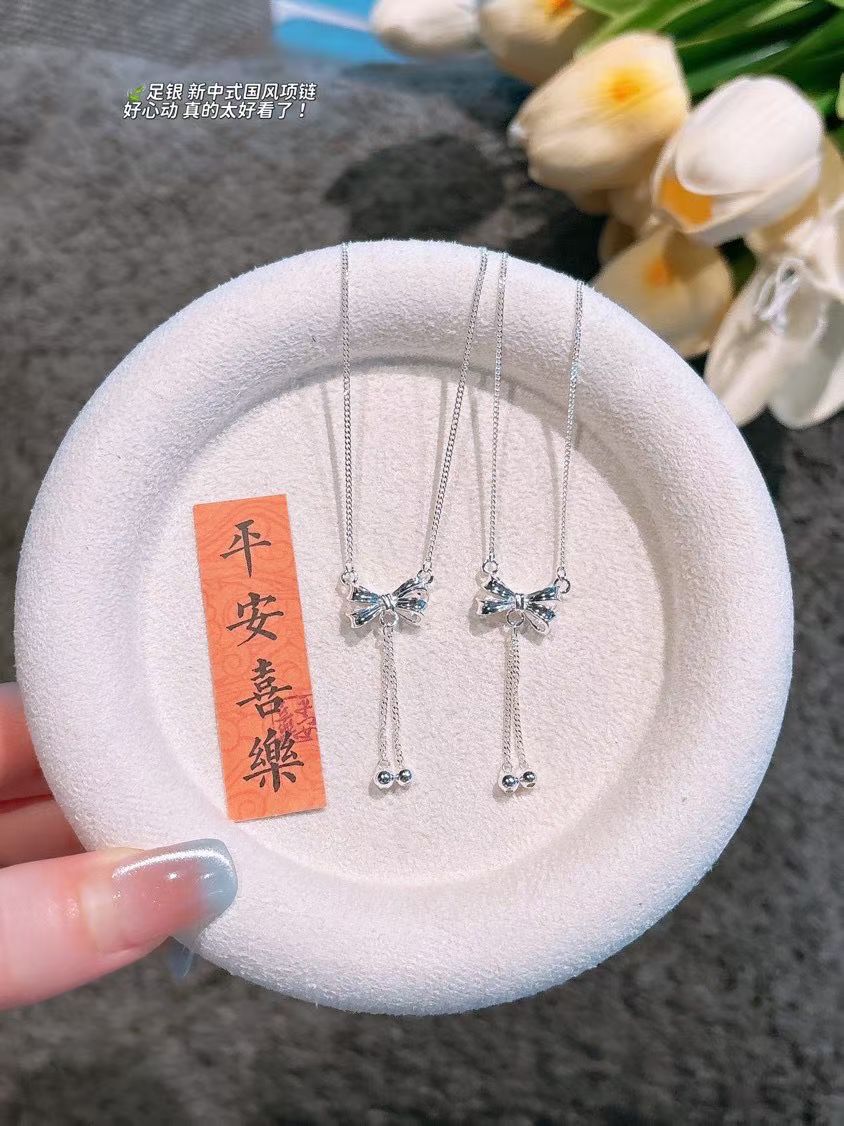 NA- 20. Ribbon Neckalce Siver 999 with S999 Mark & Certification//NA 20. Kalung Pita Perak 999 dengan Tanda & Sertifikasi S999