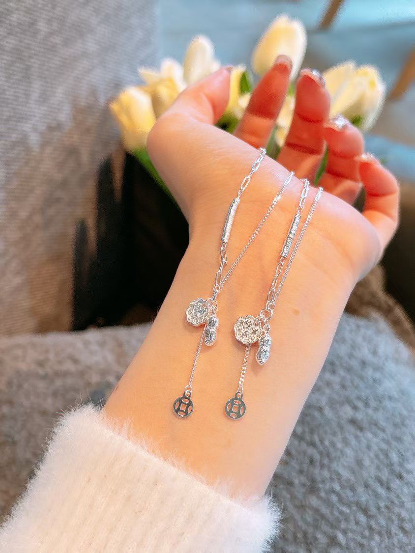 NA- 21. Peanuts Neckalce Siver 999 with S999 Mark & Certification//NA 21. Kalung Kacang Perak 999 dengan Tanda & Sertifikasi S999