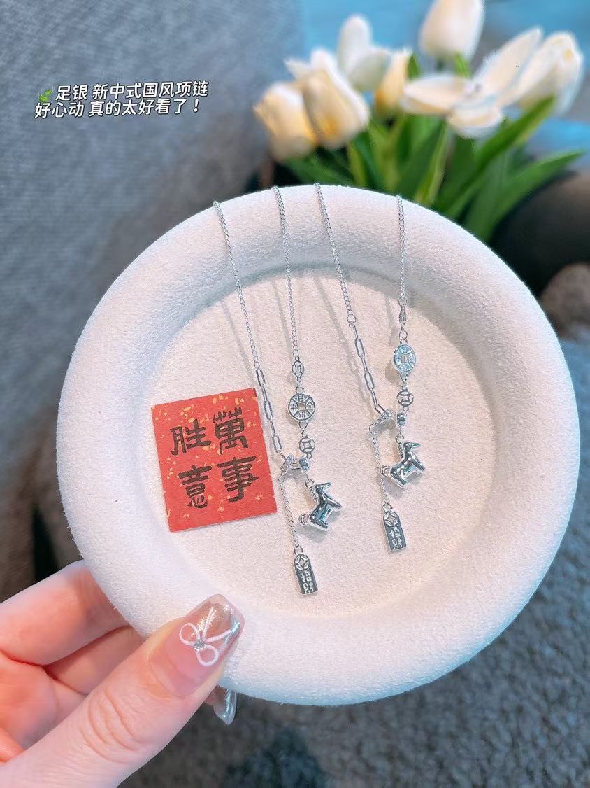 NA- 22. Cute Horse Neckalce Siver 999 with S999 Mark & Certification//NA 22. Kalung Kuda Lucu Perak 999 dengan Tanda & Sertifikasi S999