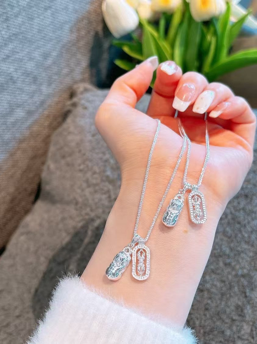 NA- 23. Pixiu Neckalce Siver 999 with S999 Mark & Certification//NA 23. Kalung Pixiu Perak 999 dengan Tanda & Sertifikasi S999