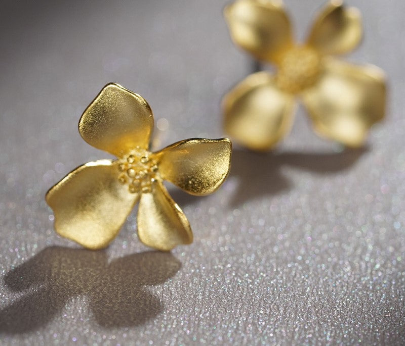 NA- Fashion Earrings Osmanthus Ear Stud Silver 999 Fashion Jewelry//Anting Fashion Anting Osmanthus Perak 999 Perhiasan Fashion