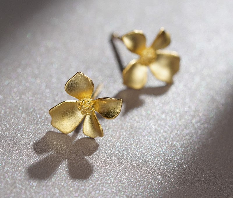 NA- Fashion Earrings Osmanthus Ear Stud Silver 999 Fashion Jewelry//Anting Fashion Anting Osmanthus Perak 999 Perhiasan Fashion