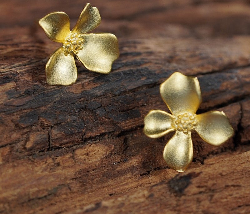 NA- Fashion Earrings Osmanthus Ear Stud Silver 999 Fashion Jewelry//Anting Fashion Anting Osmanthus Perak 999 Perhiasan Fashion