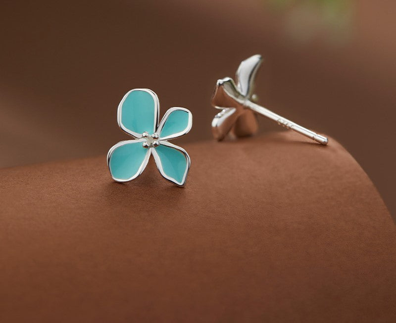 NA- Silver 999 Jasmine Flower Earrings Stud Fashion Design//Anting-anting Bunga Melati Perak 999 Desain Fashion
