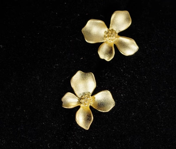 NA- Fashion Earrings Osmanthus Ear Stud Silver 999 Fashion Jewelry//Anting Fashion Anting Osmanthus Perak 999 Perhiasan Fashion