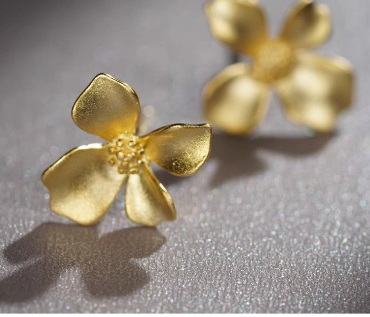 NA- Fashion Earrings Osmanthus Ear Stud Silver 999 Fashion Jewelry//Anting Fashion Anting Osmanthus Perak 999 Perhiasan Fashion