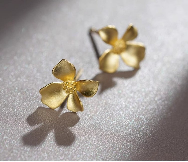 NA- Fashion Earrings Osmanthus Ear Stud Silver 999 Fashion Jewelry//Anting Fashion Anting Osmanthus Perak 999 Perhiasan Fashion