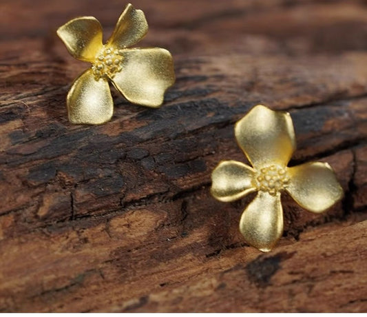 NA- Fashion Earrings Osmanthus Ear Stud Silver 999 Fashion Jewelry//Anting Fashion Anting Osmanthus Perak 999 Perhiasan Fashion