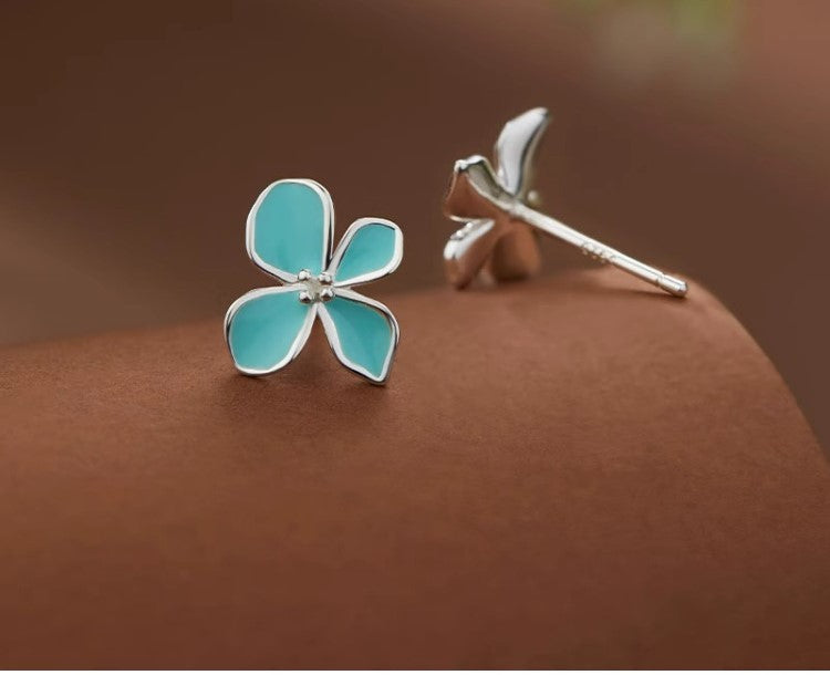 NA- Silver 999 Jasmine Flower Earrings Stud Fashion Design//Anting-anting Bunga Melati Perak 999 Desain Fashion