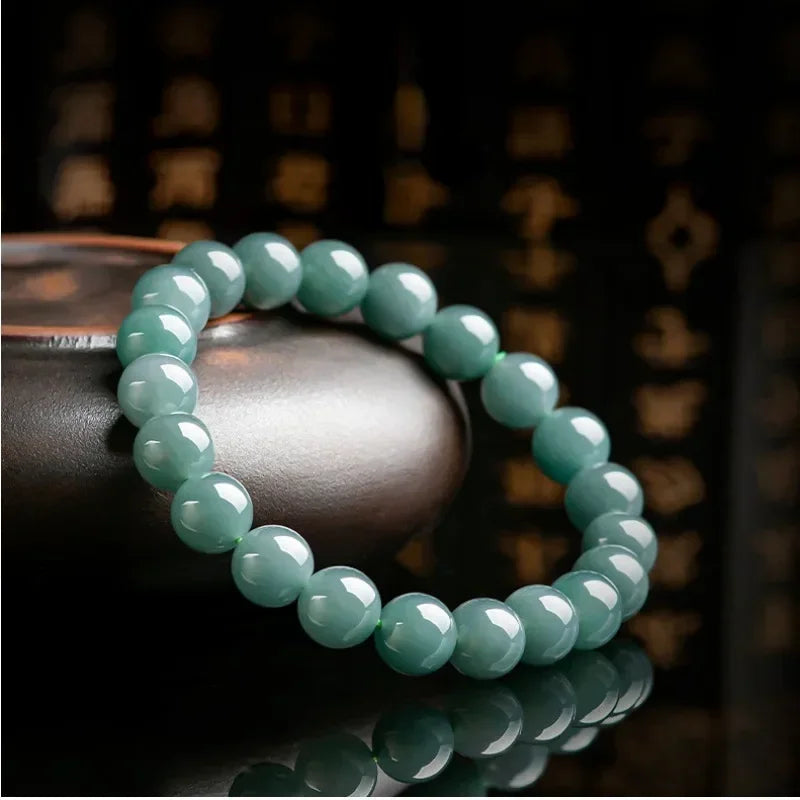 NA- Guatemala Jade Bracelet 9mm Original Jadeite Jade Grade A//Gelang Giok Guatemala 9mm Giok Jadeite Asli Kelas A