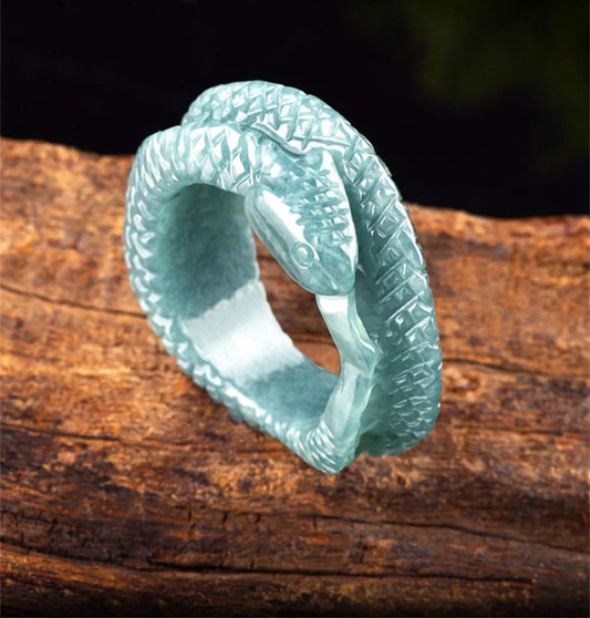 NA- Ring Jadeite Jade Guatemala Chinese Zodic Year Snake//Cincin Jadeite Jade Guatemala Zodiak Cina Tahun Ular