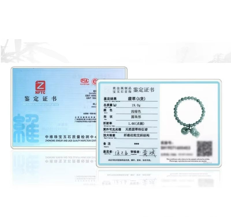 NA- Guatemala Jade Bracelet With Beautiful Decoration Original Jadeite Jade Grade A  6.5mm//Gelang Giok Guatemala dengan Dekorasi Indah, Giok Jadeite Asli Grade A 6,5mm