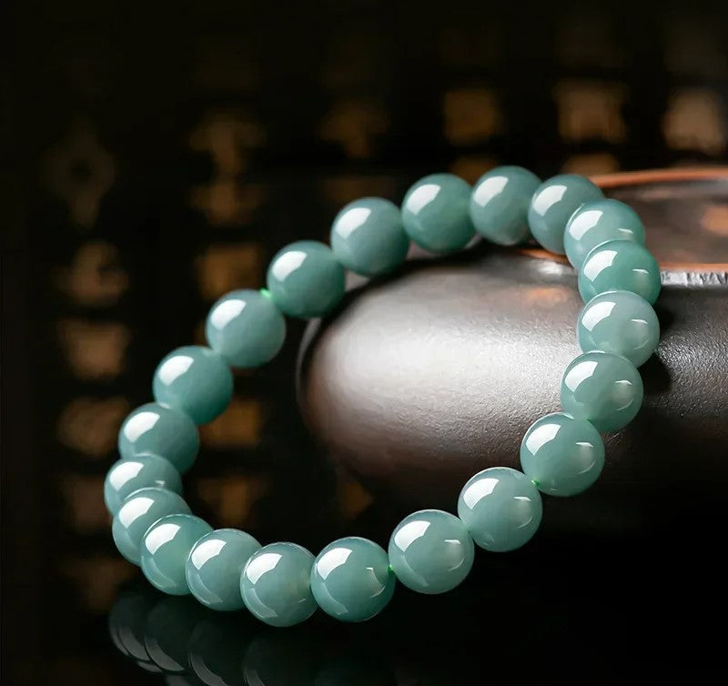 NA- Guatemala Jade Bracelet 9mm Original Jadeite Jade Grade A//Gelang Giok Guatemala 9mm Giok Jadeite Asli Kelas A