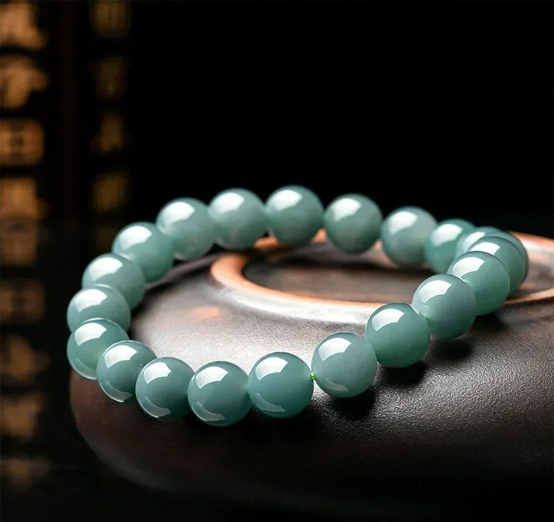 NA- Guatemala Jade Bracelet 9mm Original Jadeite Jade Grade A//Gelang Giok Guatemala 9mm Giok Jadeite Asli Kelas A