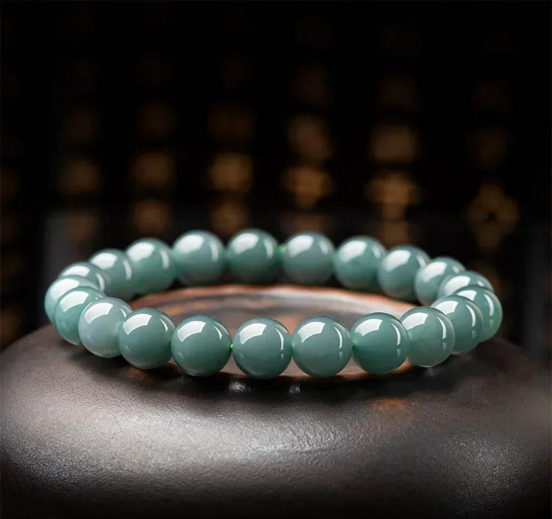 NA- Guatemala Jade Bracelet 9mm Original Jadeite Jade Grade A//Gelang Giok Guatemala 9mm Giok Jadeite Asli Kelas A