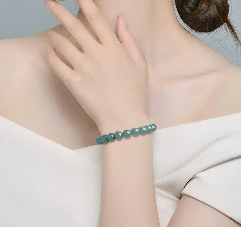 NA- Guatemala Jade Bracelet 9mm Original Jadeite Jade Grade A//Gelang Giok Guatemala 9mm Giok Jadeite Asli Kelas A