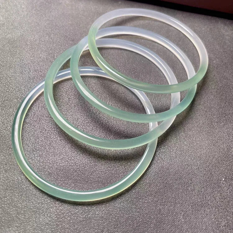 NA- Agate Bangles Floating Green Half Lanscape Bracelets//NA Gelang Batu Akik NA Mengambang Hijau Setengah Lanskap Gelang