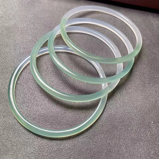 NA- Agate Bangles Floating Green Half Lanscape Bracelets//NA Gelang Batu Akik NA Mengambang Hijau Setengah Lanskap Gelang