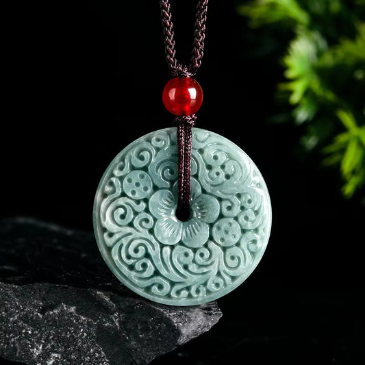 NA- Safty Donut Pingankou Necklace Pendant Jadeite Jade Guatemala Type A//Kalung Donat Ping An Kou Liontin Giok Giok Guatemala Tipe A