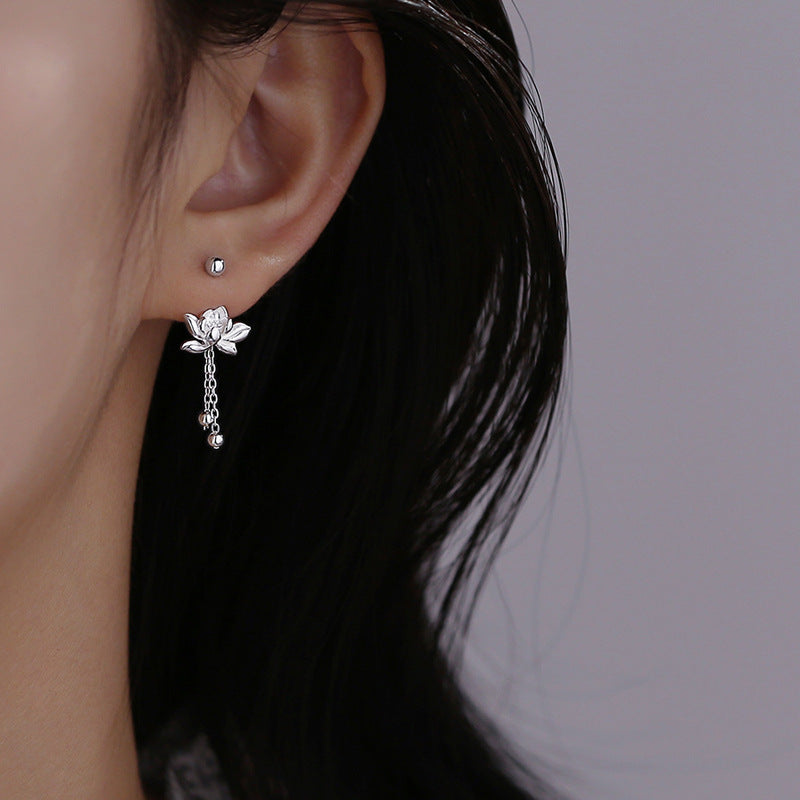 NA- Flower Hoop Earrings S925 Fashion & Simple Earrings Design//Anting-anting Lingkaran Bunga S925 Desain Anting-anting Fashion & Sederhana