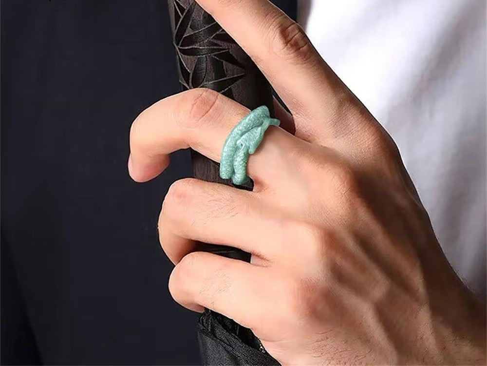 NA- Ring Jadeite Jade Guatemala Chinese Zodic Year Snake//Cincin Jadeite Jade Guatemala Zodiak Cina Tahun Ular